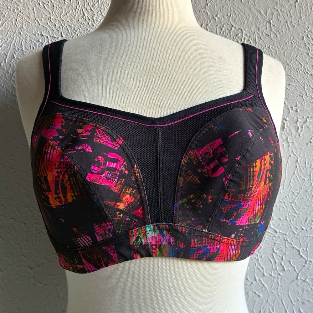 Panache Sport 5021 Neon Pixel Underwire High Impact Sports Bra 34D
